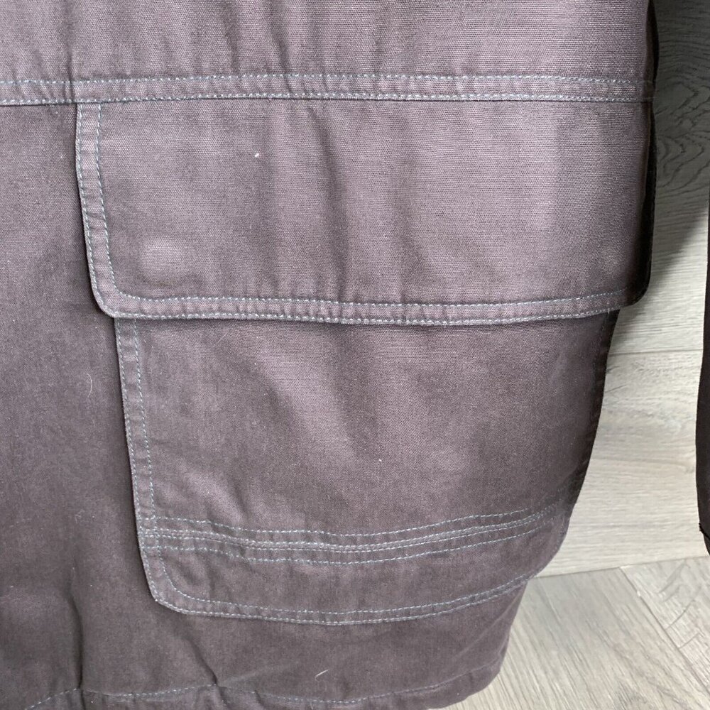 Dockers Mens Metal Clip Hook & Ring Closure Heavy Coat Quilt Lining Brown Size L - Picture 6 of 16